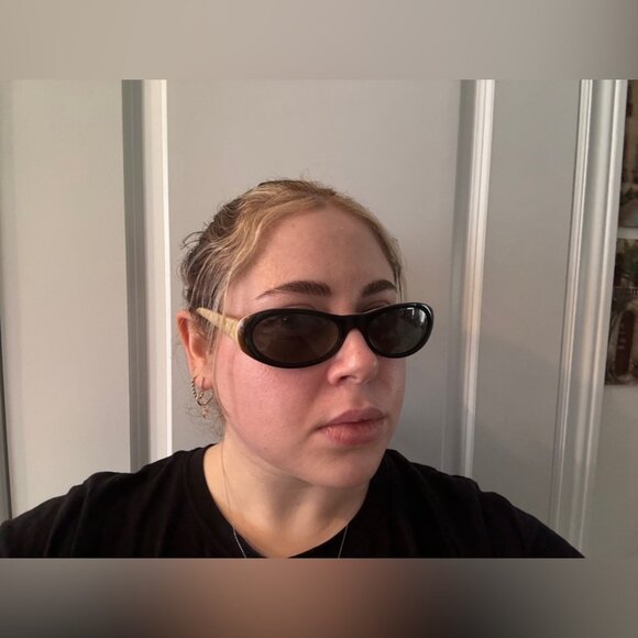 CHANEL 5129-Q 711/13 BROWN WITH BEIGE LEATHER AND BROWN GR LENSES SUNGLASSES - Picture 15 of 16